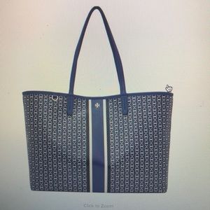Tory Burch Gemini Navy Tote